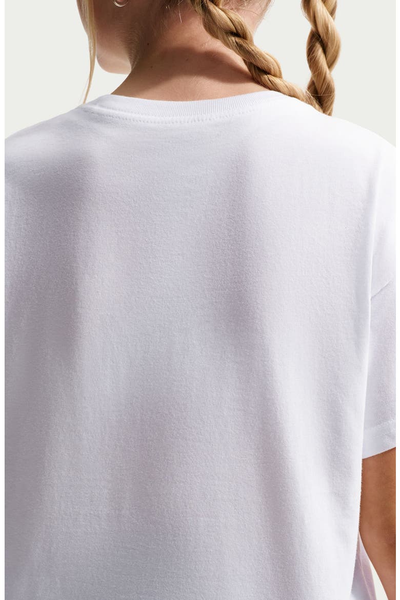 Kids' Sportswear Essential Soccer Boxy Graphic T-Shirt, Alternate, color, WHITE