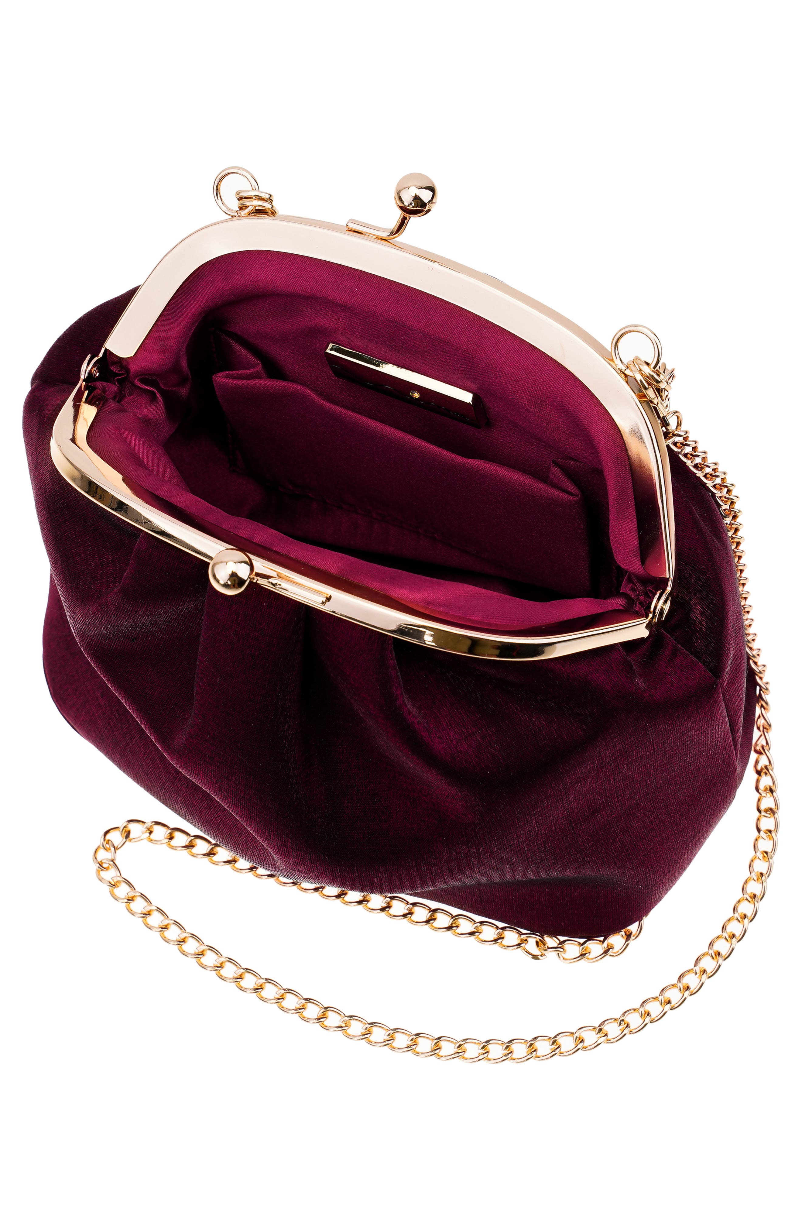 Maura-M Crystal Handle Frame Clutch, Alternate, color, BORDEAUX