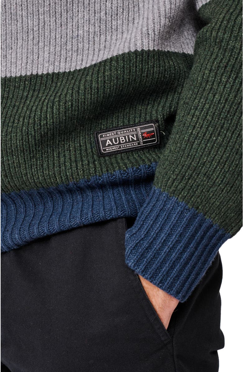 Aubin Pitt Block Stripe Crew Neck Sweater, Alternate, color, Block Stripe