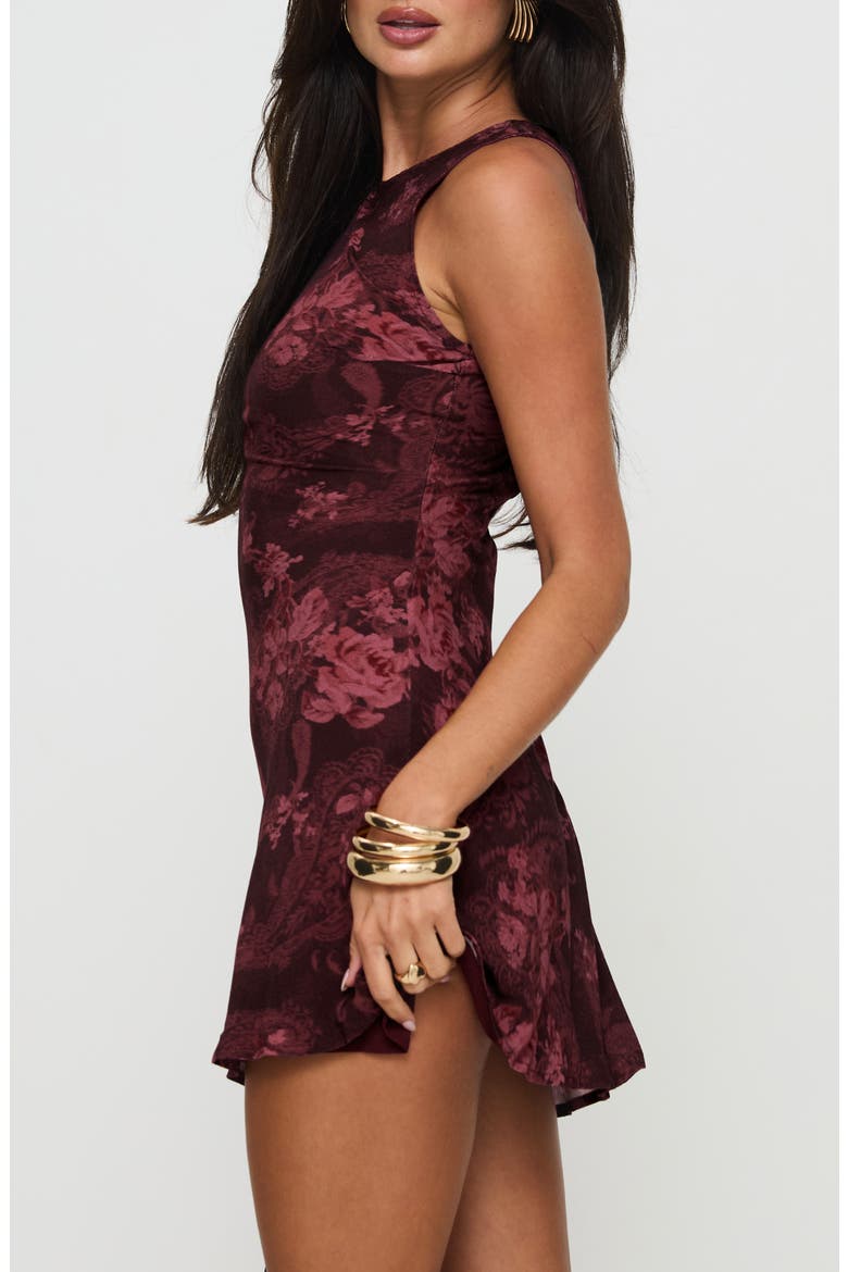 Vivre Sleeveless Minidress, Alternate, color, BURGUNDY