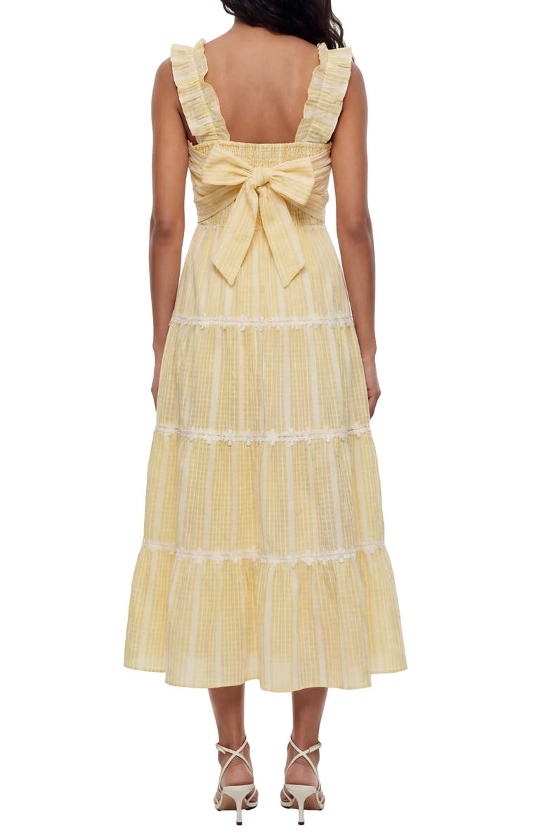 Love By Design Alabama Ruffle Sleeve Tiered Maxi Dress, Alternate, color, Golden Haze