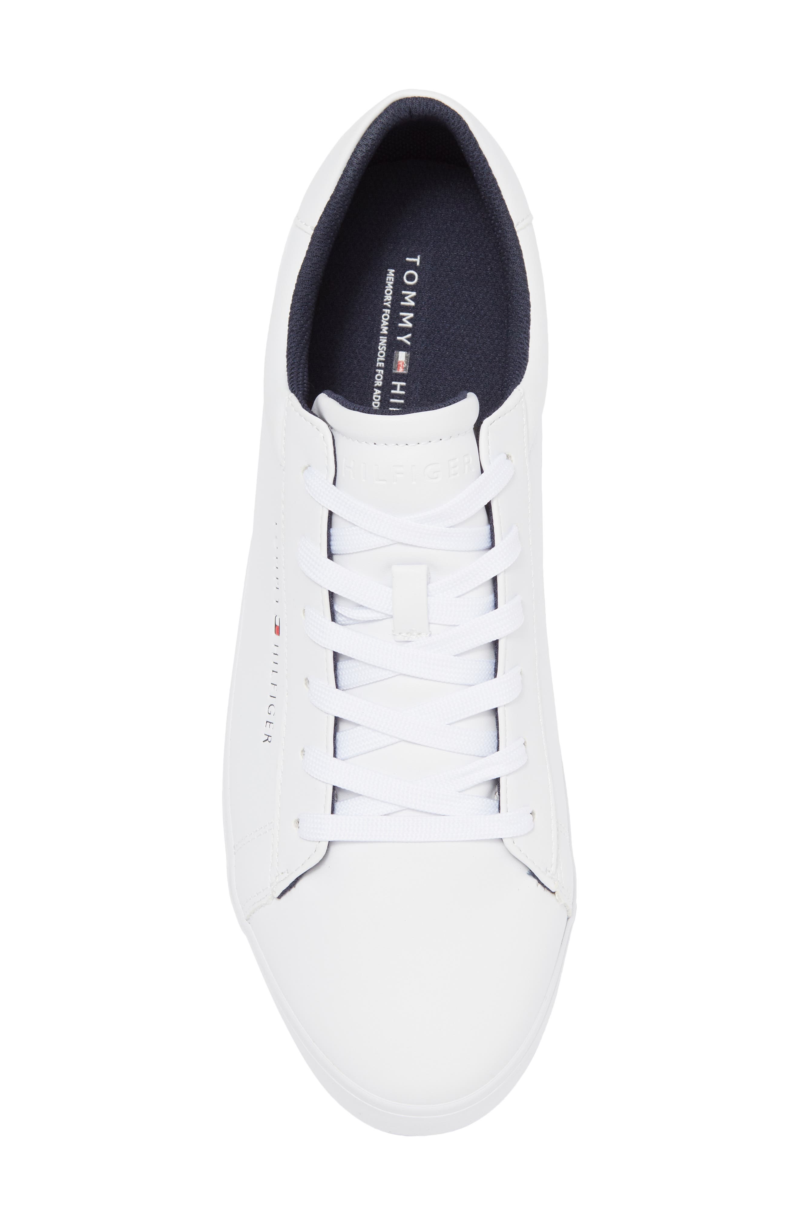 Ribby Low Top Sneaker, Alternate, color, WHITE