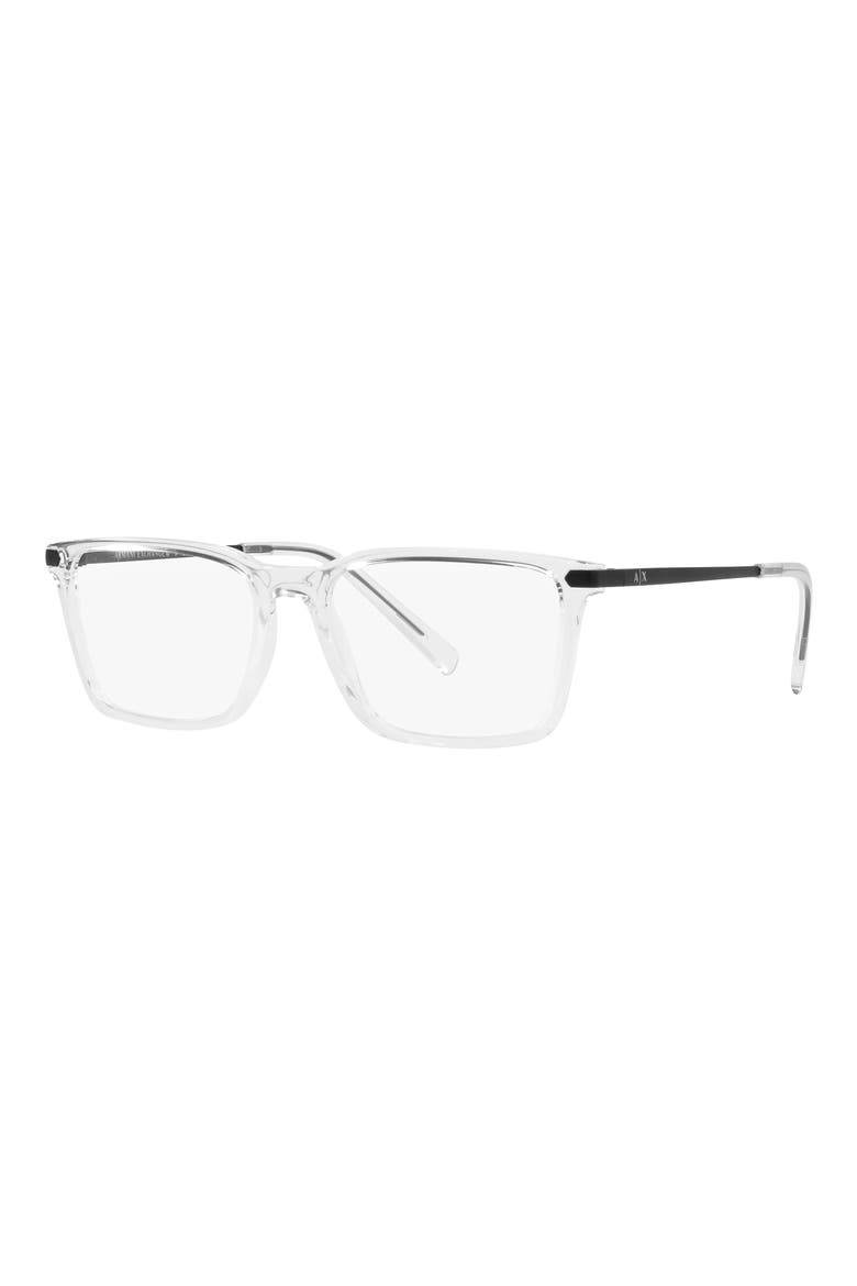 54mm Rectangle optical glasses, Alternate, color, CLEAR