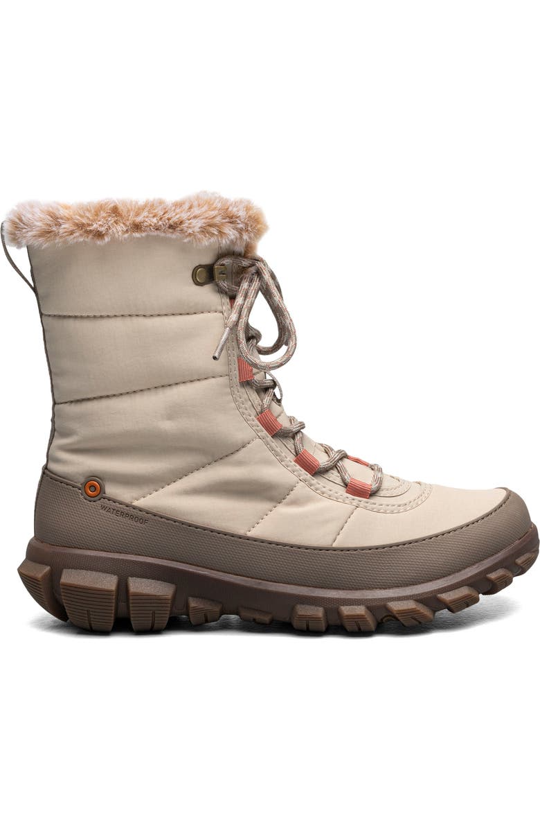 Bogs Cedar Quilted Waterproof Boot, Alternate, color, Oatmeal