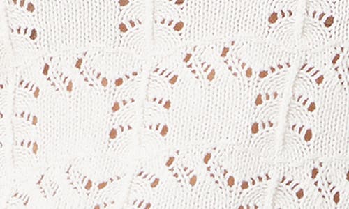 SAM EDELMAN SAM EDELMAN ROBY NOVELTY STITCH COTTON BLEND CREWNECK SWEATER