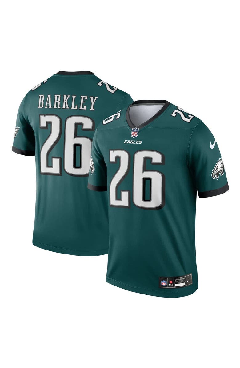 Nike Men's Nike Saquon Barkley Midnight Green Philadelphia Eagles  Legend Player Performance Top, Alternate, color, Green