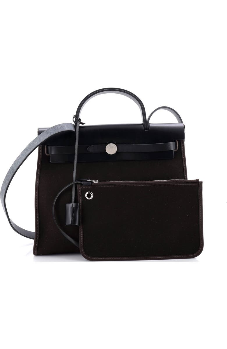 Pre-Owned Hermes Herbag Zip Leather and Toile 31, Alternate, color,