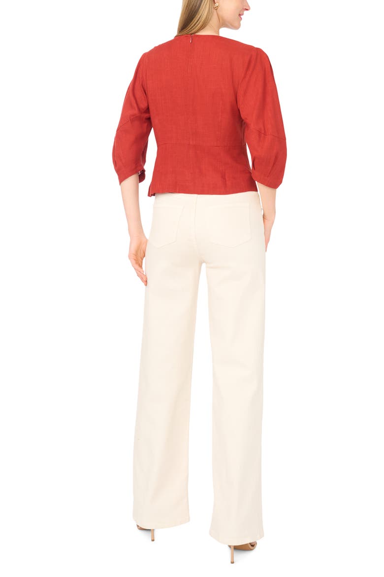 Knot Front Top, Alternate, color, RED OCHRE