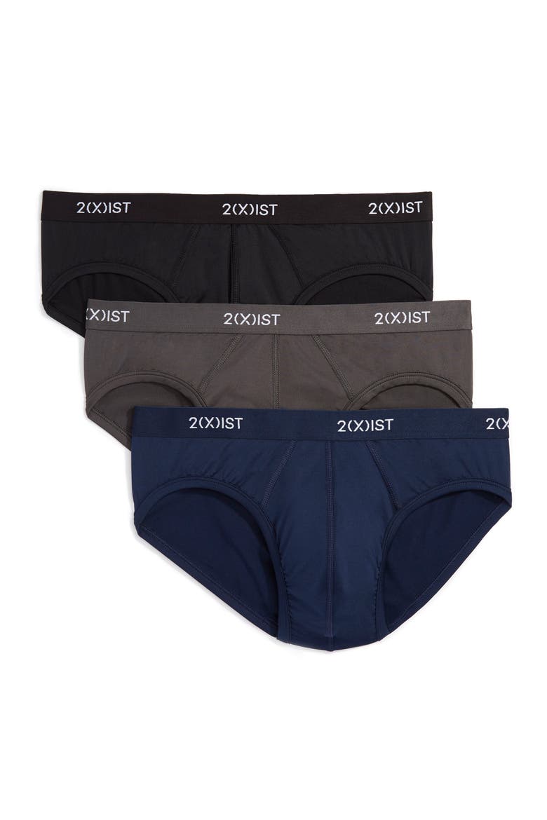 Micro Speed Dri 3-Pack Briefs, Main, color, BLACK/ CHARCOAL/ VARSITY NAVY