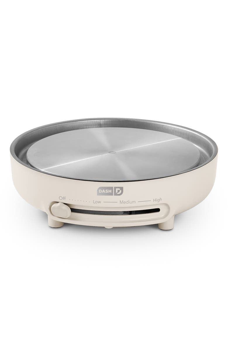 Dash Stacks 8-Piece Ceramic Cookware Set with Electric Burner, Alternate, color, Cream