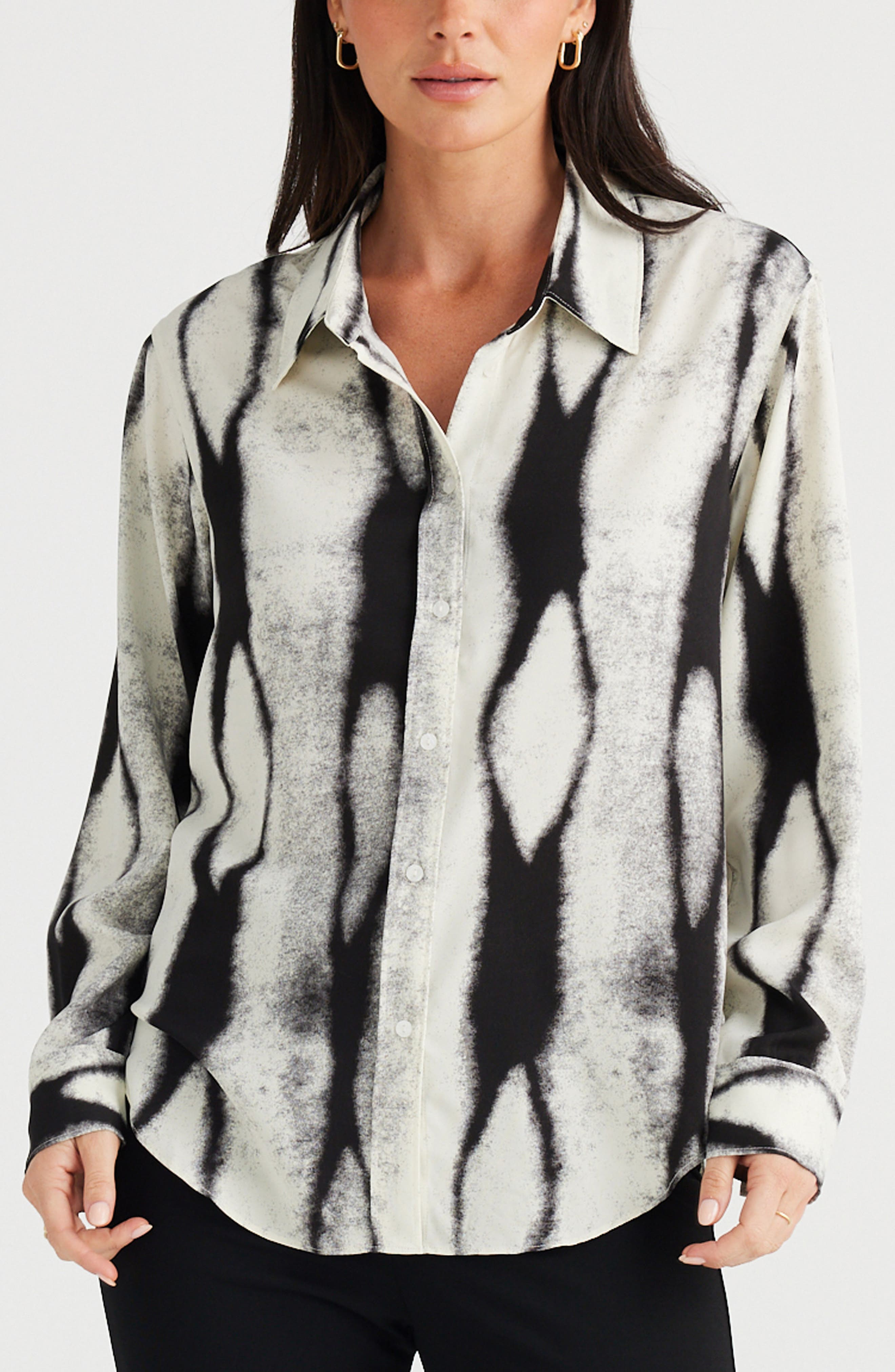 Brave+True Hunter Stripe Button-Up Shirt in Taipan 