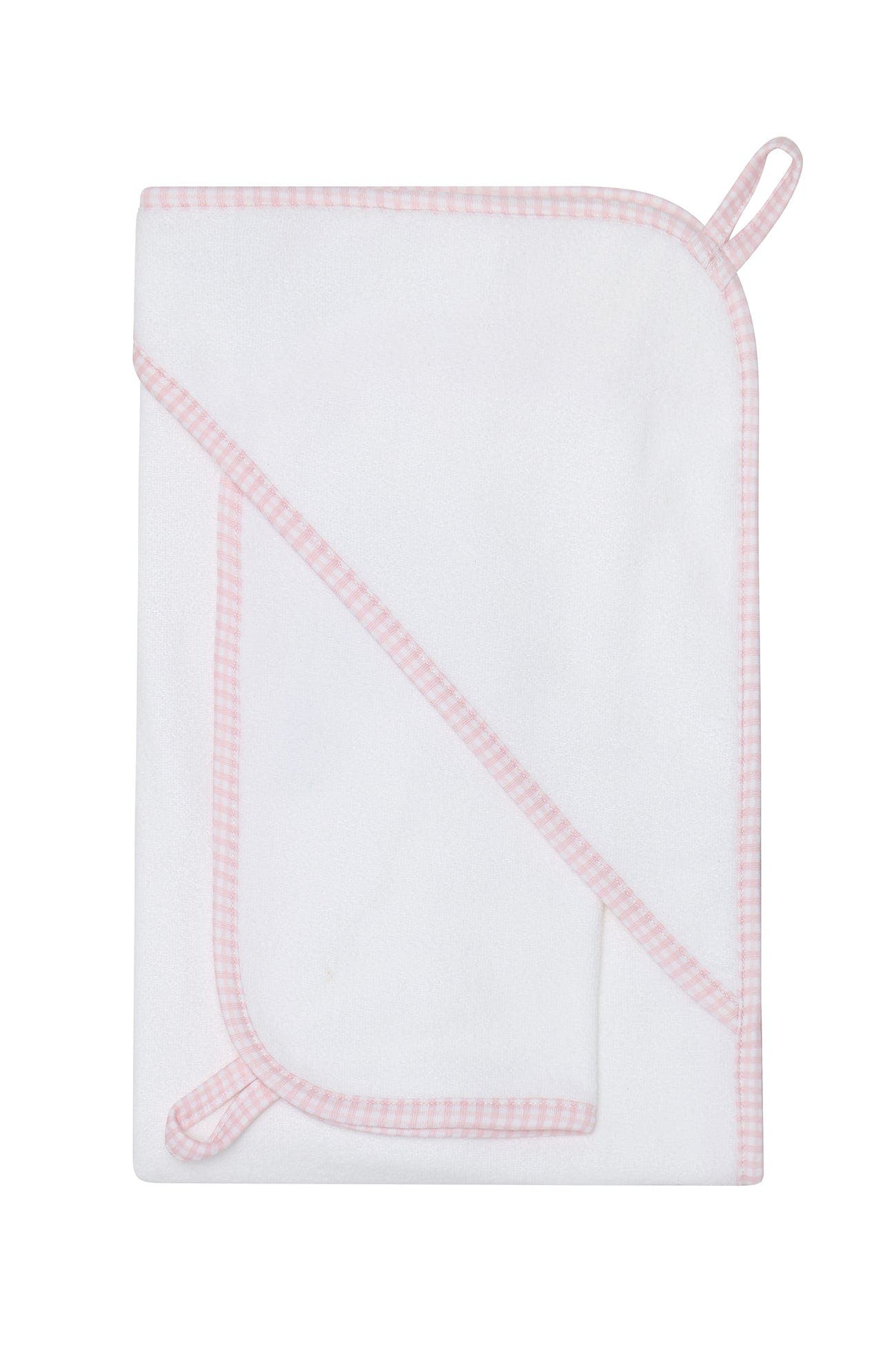 Nellapima Babies'  Pink Gingham Towel In White