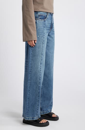 Seamed Wide Leg Jeans