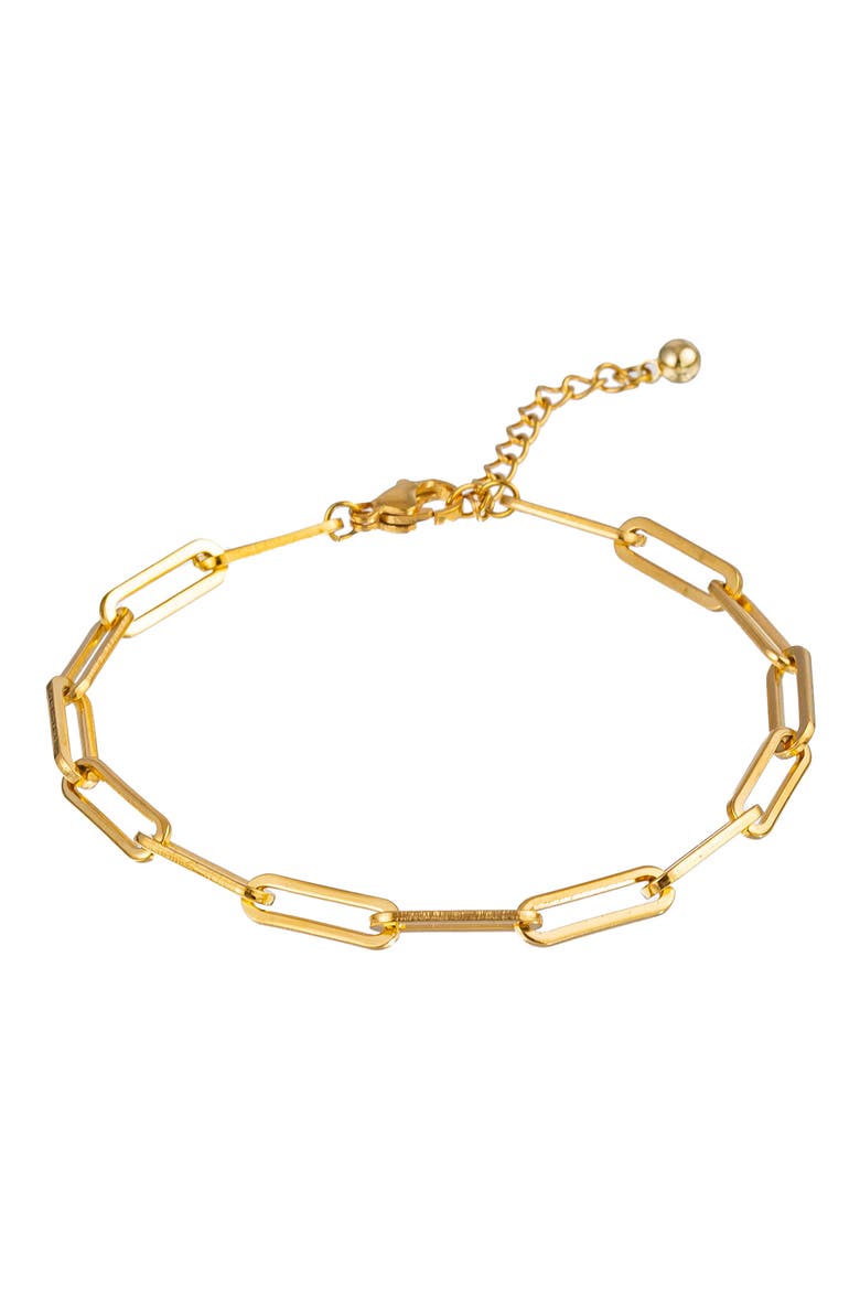 Ambre Set of 4 Imitation Pearl & Chain Bracelets, Alternate, color, GOLD