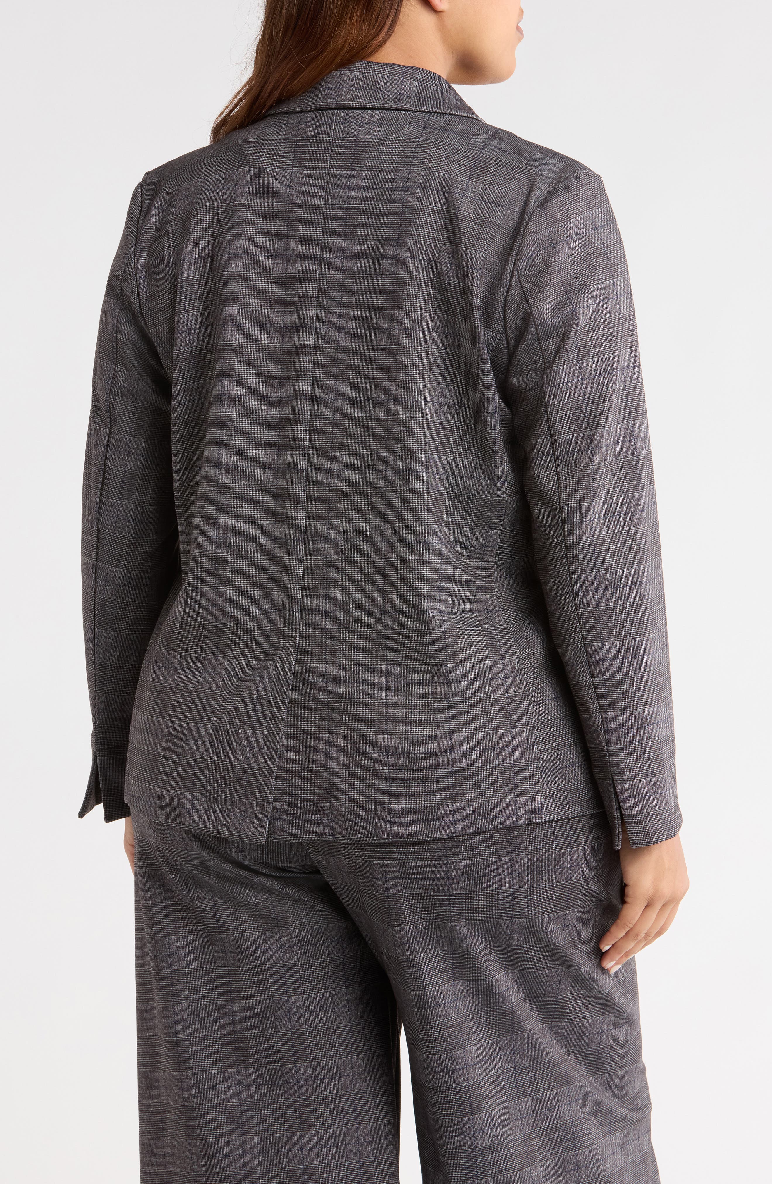 Everest Glen Plaid Ponte Blazer - image 2
