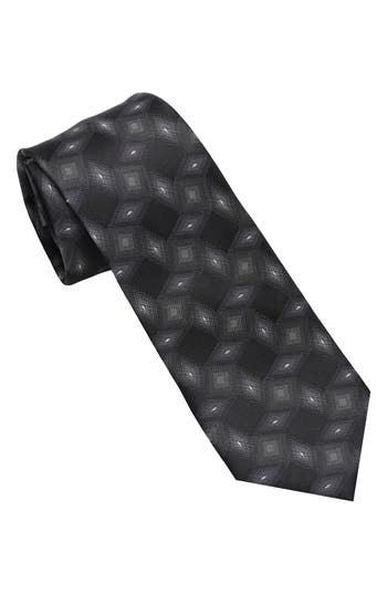 Dkny Tossed Diamond Jacquard Tie In Gray
