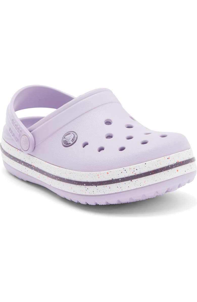 CROCS Kids' Crocband Speckled Band Clog, Main, color, Lavender