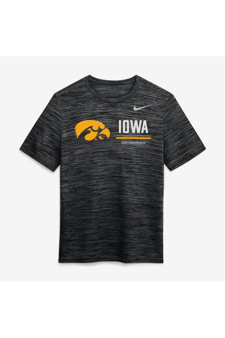 Men's Nike Black Iowa Hawkeyes Sideline Velocity Dri-FIT T-Shirt, Alternate, color, Black