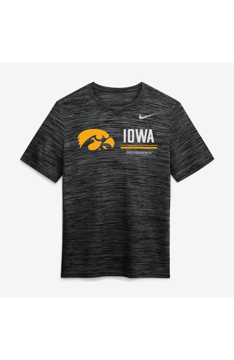 Nike Men's Nike Black Iowa Hawkeyes Sideline Velocity Dri-FIT T-Shirt, Alternate, color, Black