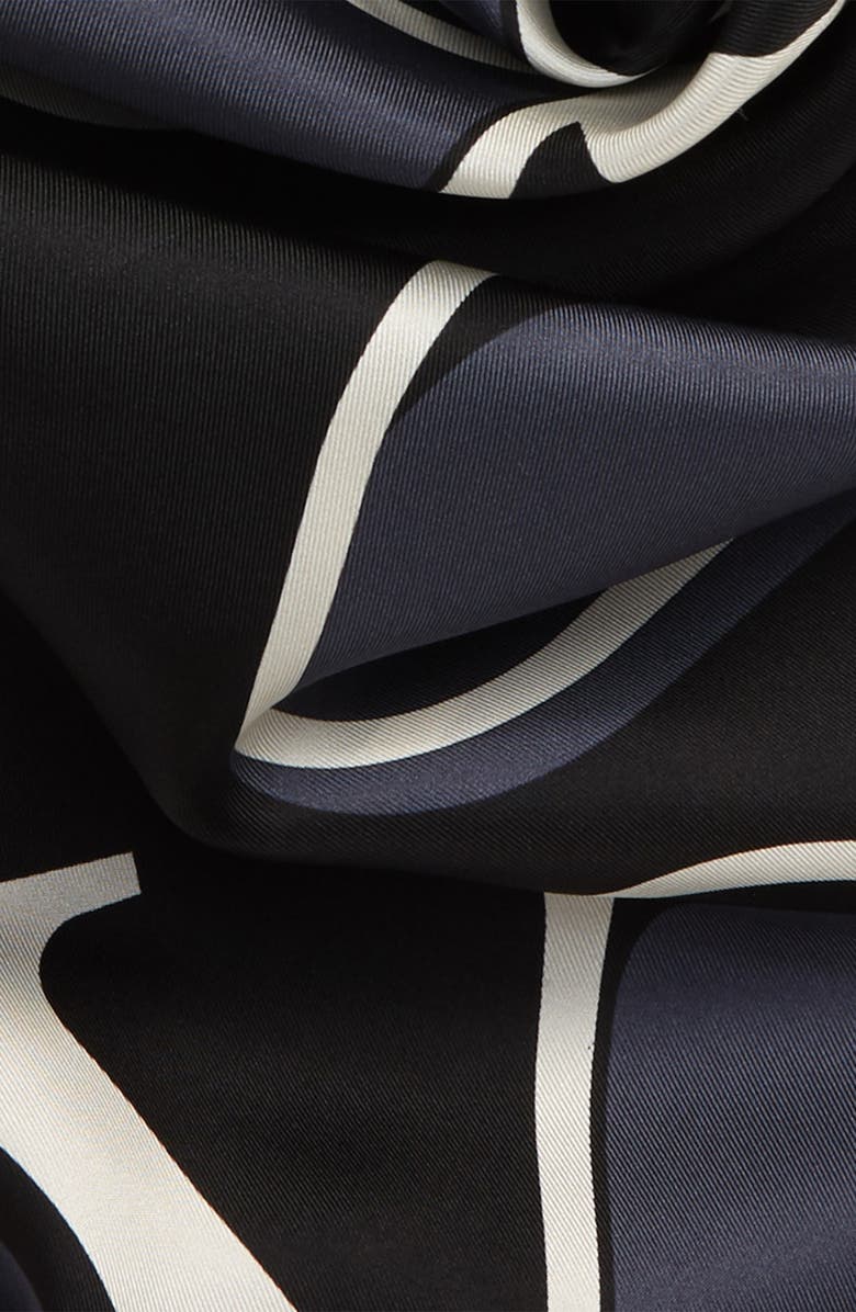 Valentino Garavani Go Logo Square Silk Scarf, Alternate, color, 