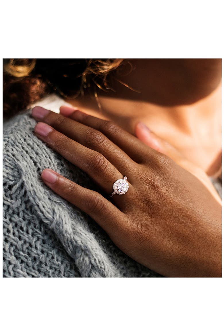 Dew Created Moissanite Ring, Alternate, color, SILVER