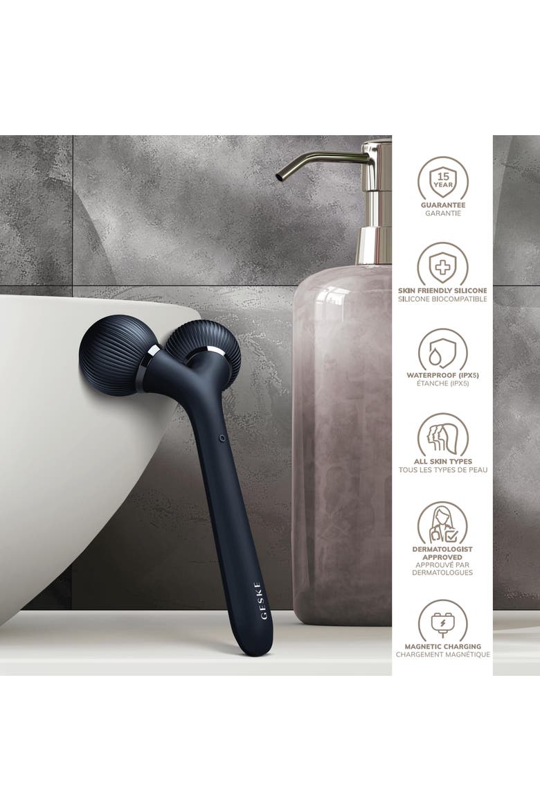SmartAppGuided Sonic Facial & Body Roller | 4 in 1, Alternate, color, Black