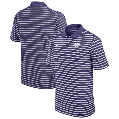 Men's Nike Purple Kansas State Wildcats Victory Stripe Performance Polo