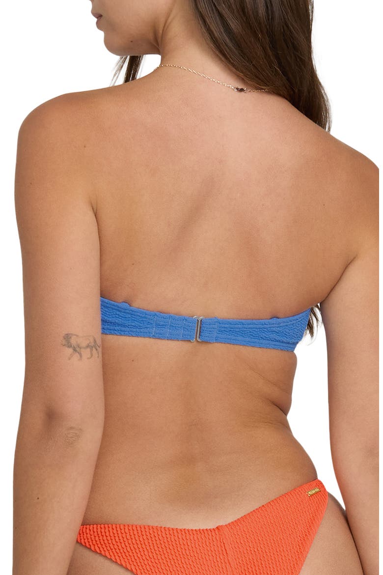 Rising Tide V-Wire Bandeau Bikini Top, Alternate, color, TRUE BLUE