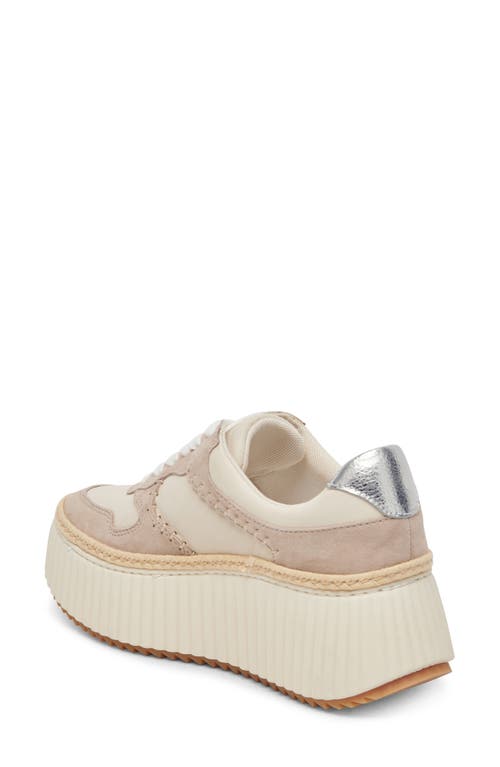 Dolce Vita Women's Dandi Woven Lace-up Platform Sneakers In Taupe Multi Leather