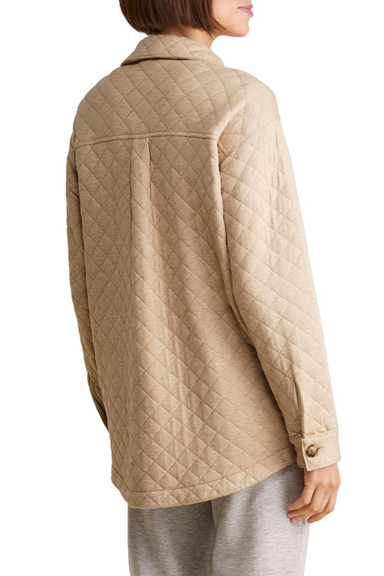 Dreamcloth Quilted Shirt Jacket, Alternate, color, OFFICER KHAKI HEATHER
