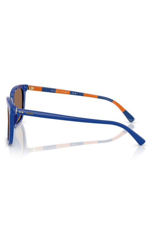 Ralph Lauren Ralph By 55mm Rectangular Sunglasses In Dark Brown