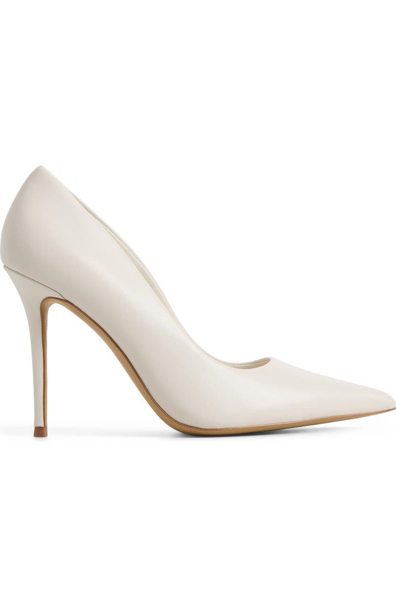 ALDO Stasya Pointed Toe Pump, Alternate, color, White/ Bone
