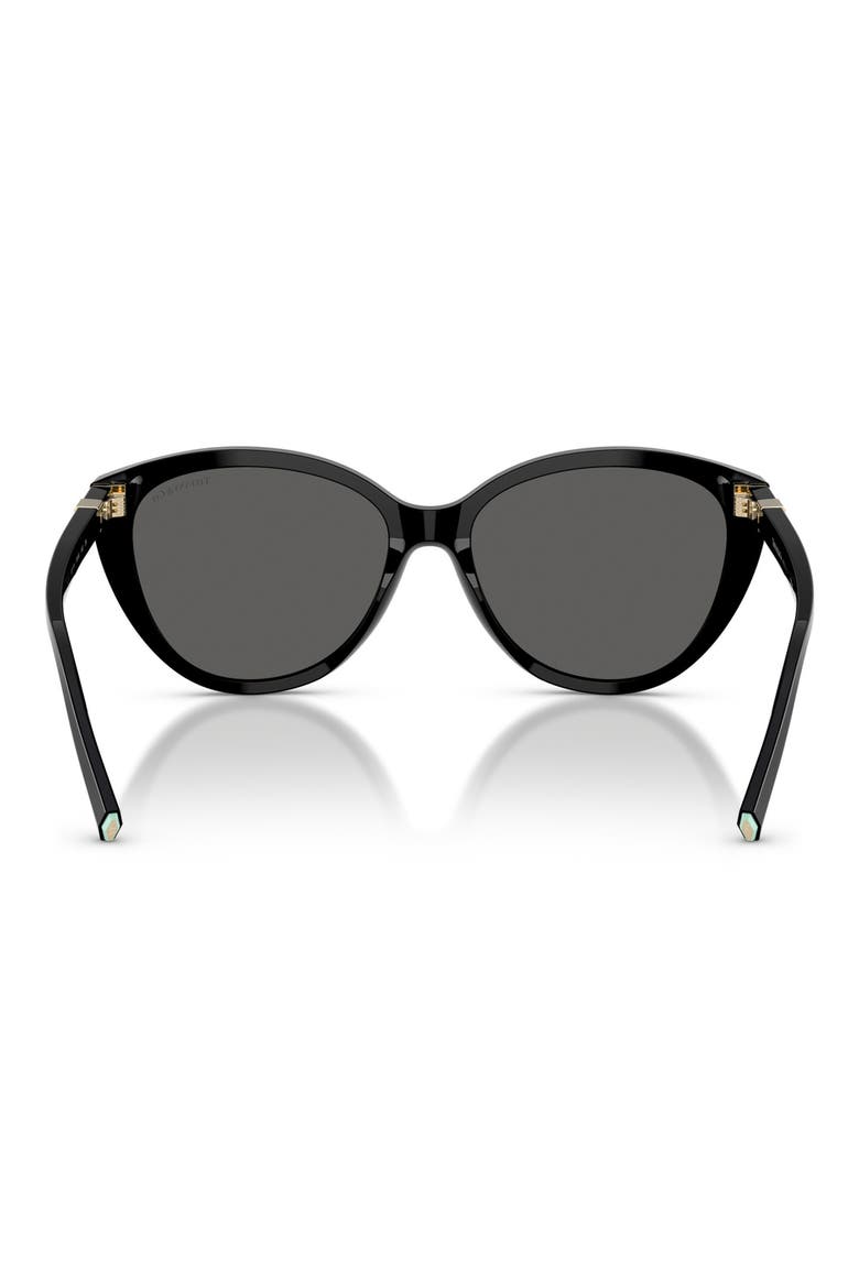56mm Cat Eye Sunglasses, Alternate, color, BLACK / DARK GREY