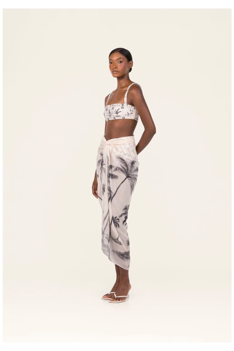 Lavanda Arena  Pareo Midi, Alternate, color, Black and White Print