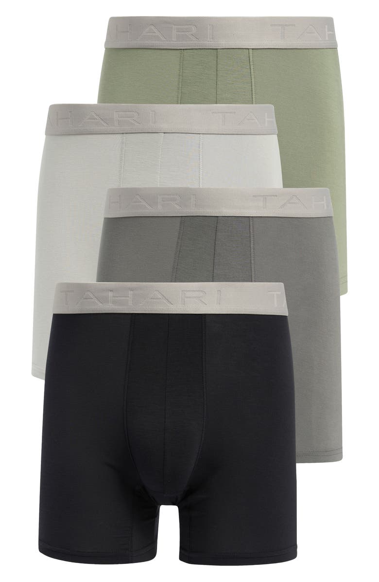 Tahari 4-Pack Luxe Boxer Briefs, Main, color, Agave