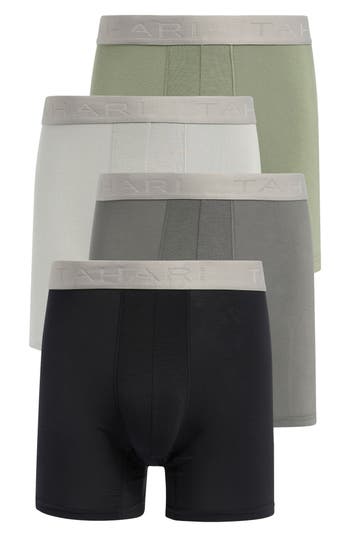 Tahari 4-pack Luxe Boxer Briefs In Green