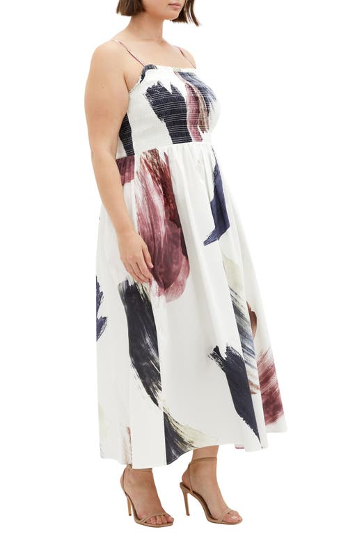 City Chic Jolie Print Sleeveless Maxi Dress In Geo Muse