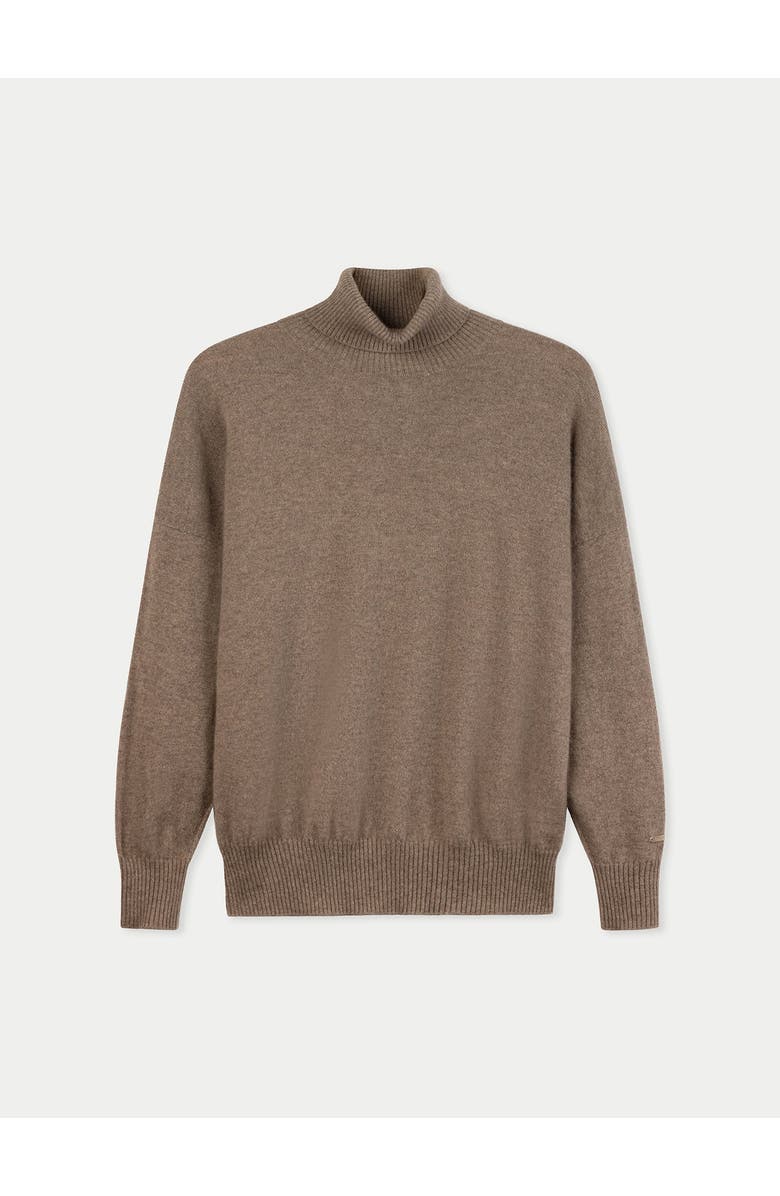 Gobi Cashmere Women T-Neck Cashmere Sweater, Main, color, Taupe