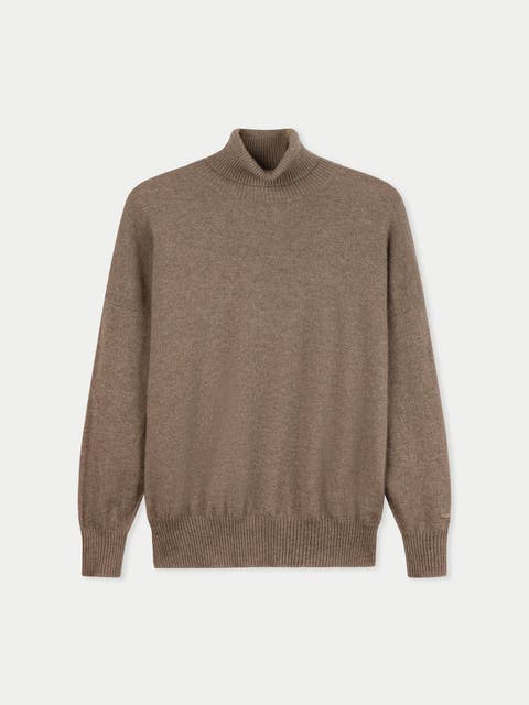 Women T-Neck Cashmere Sweater