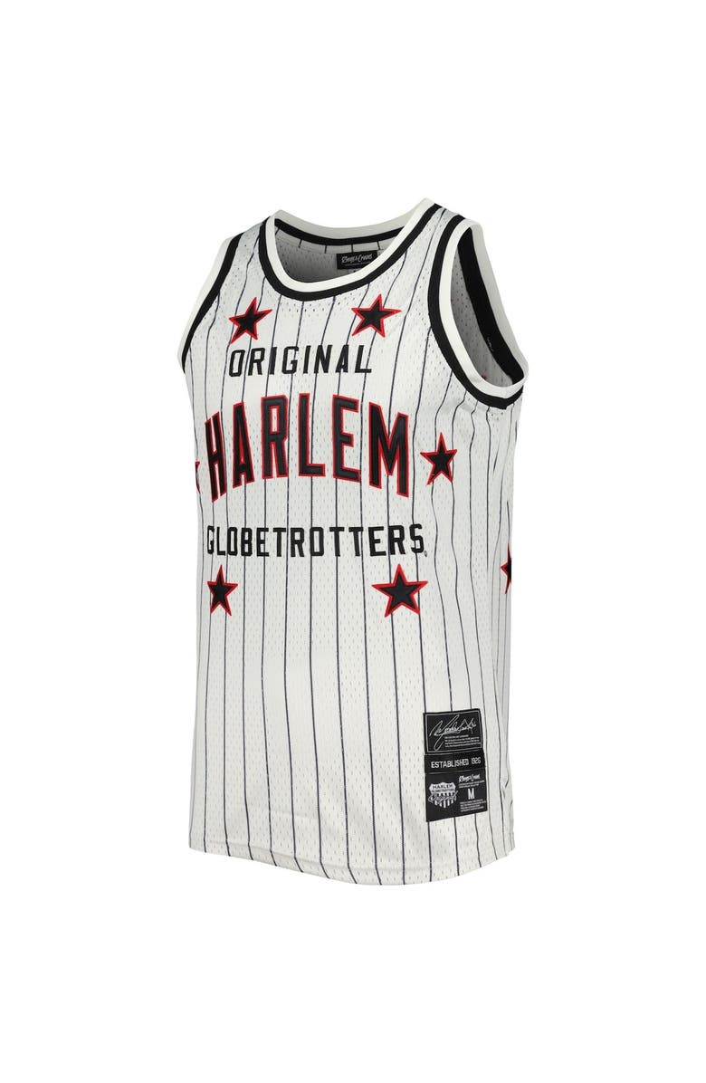 RINGS & CRWNS Men's Rings & Crwns Meadowlark Lemon White Harlem Globetrotters Swingman Jersey, Alternate, color, White