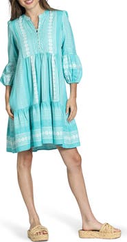 APNY Stripe Tiered Cotton Dress