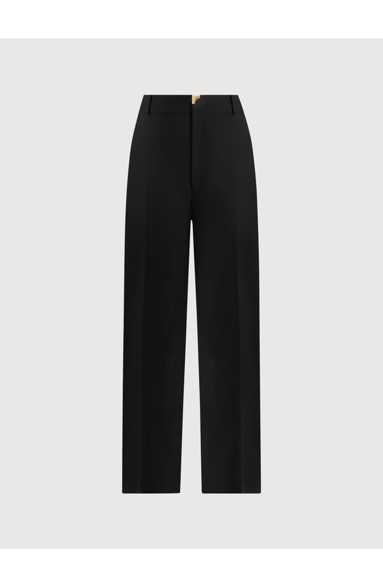 Manière De Voir Doria Tailored Trousers With Waistband Detail, Alternate, color, Black