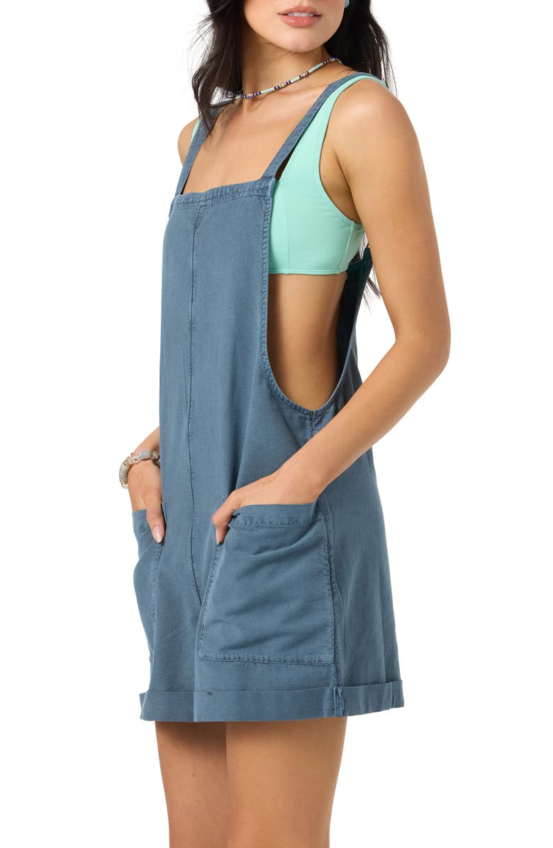O'Neill Summerlin 2 Cotton & Linen Shortalls, Alternate, color, Slate