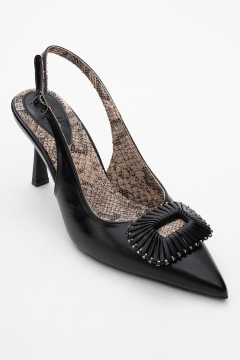 Spera Buckled Pointed Toe Pump