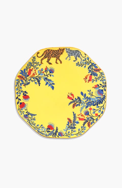 Amazon Rainforest Bone China Salad Plate In Yellow