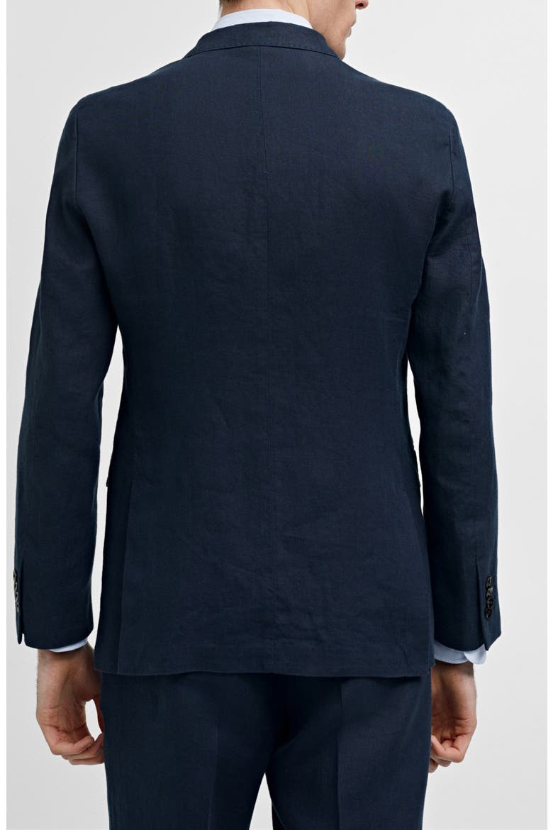 Slim Fit Linen Sport Coat, Alternate, color, DARK NAVY