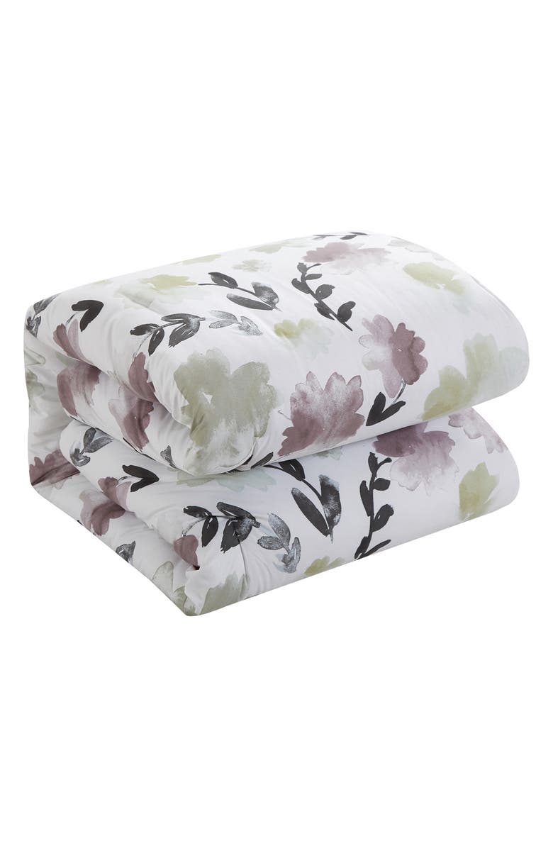 CHIC Devon Painted Watercolor Floral 3-Piece Comforter Set - Twin Size, Alternate, color, 