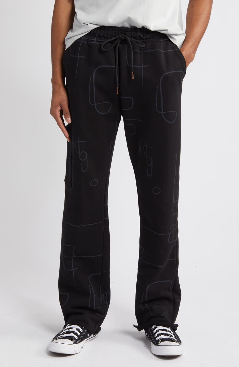 HONOR THE GIFT Geo Print Cotton Terry Pants, Main, color,