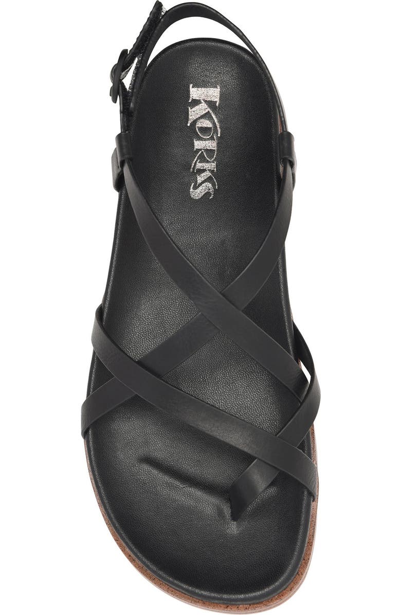KORKS Arica Toe Loop Sandal, Alternate, color, Black
