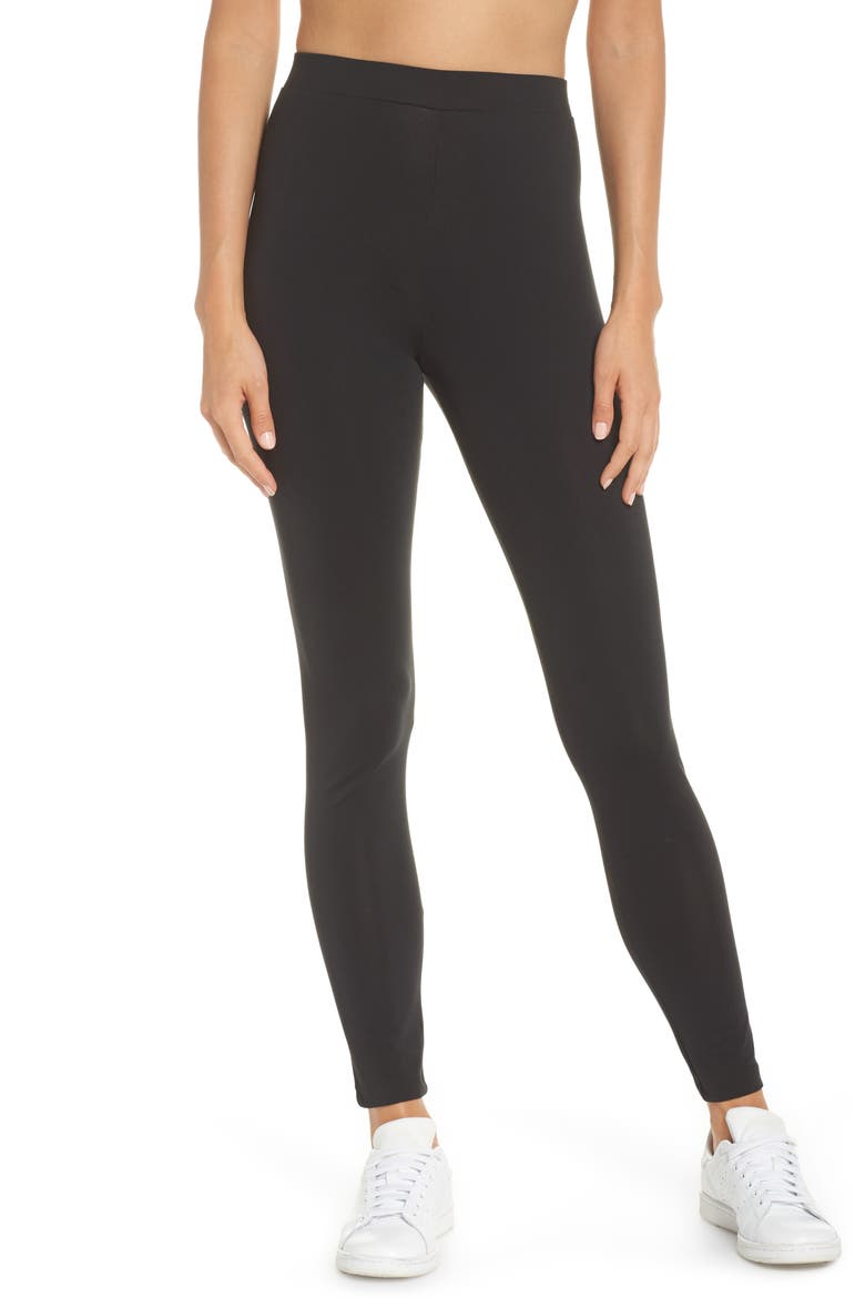 Trefoil Tights, Main, color, BLACK